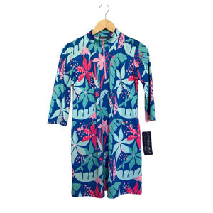 Katherine Way Doral Golf Dress Size XS 3/4 Sleeve Pockets Pretty Hibiscus NWT